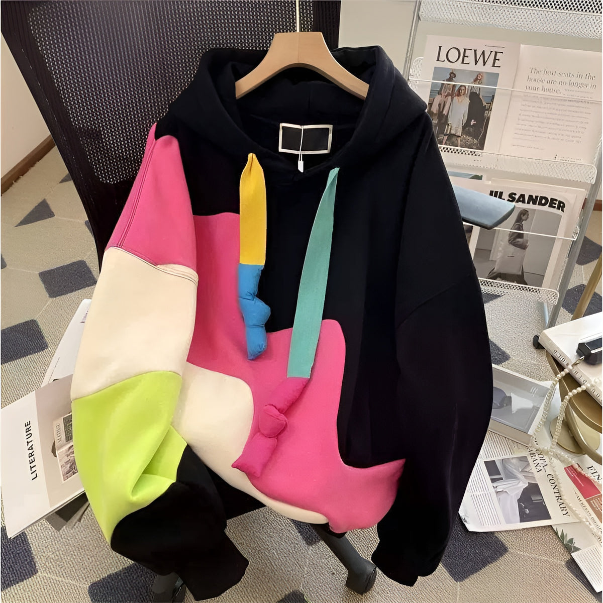 Color Block Statement Hoodie
